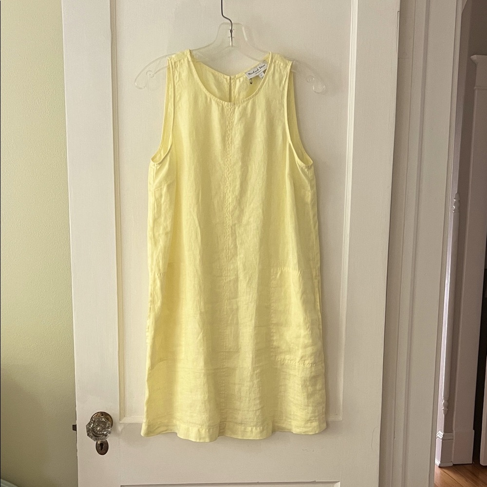 Michael Stars Linen Delilah Shift Dress in Butter, NWOT